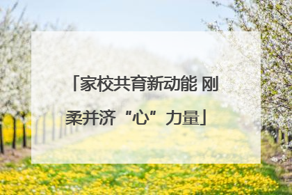 家校共育新动能 刚柔并济“心”力量