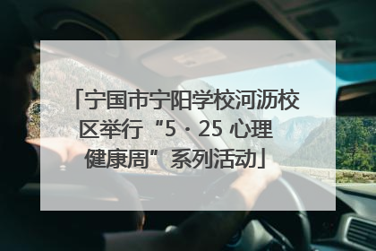 宁国市宁阳学校河沥校区举行“5・25 心理健康周”系列活动