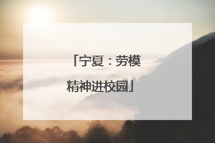宁夏：劳模精神进校园