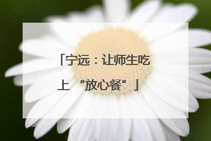宁远：让师生吃上 “放心餐”