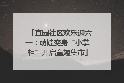 宜园社区欢乐迎六一：萌娃变身“小掌柜”开启童趣集市