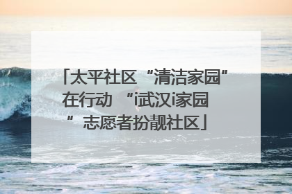 太平社区“清洁家园”在行动 “i武汉i家园”志愿者扮靓社区