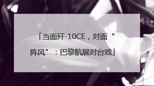 当面歼-10CE，对面“阵风”：巴黎航展对台戏