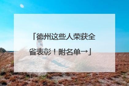 德州这些人荣获全省表彰！附名单→