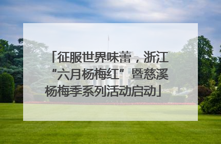 征服世界味蕾，浙江“六月杨梅红”暨慈溪杨梅季系列活动启动