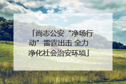 尚志公安“净场行动”雷霆出击 全力净化社会治安环境