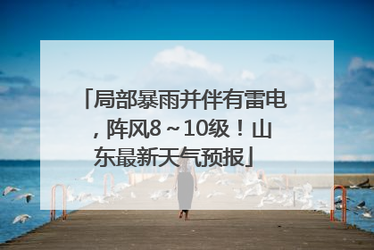 局部暴雨并伴有雷电，阵风8～10级！山东最新天气预报