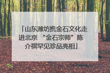 山东潍坊携金石文化走进北京 “金石宗师”陈介祺罕见珍品亮相