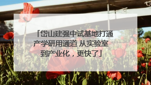 岱山建强中试基地打通产学研用通道 从实验室到产业化，更快了