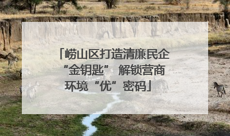 崂山区打造清廉民企“金钥匙” 解锁营商环境“优”密码