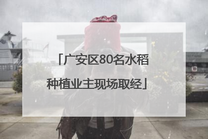 广安区80名水稻种植业主现场取经