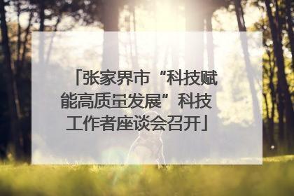张家界市“科技赋能高质量发展”科技工作者座谈会召开