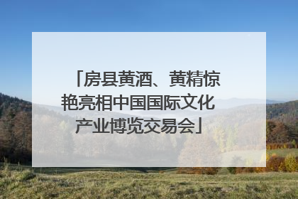 房县黄酒、黄精惊艳亮相中国国际文化产业博览交易会