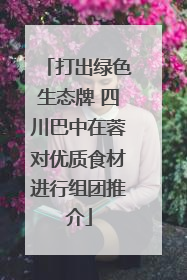 打出绿色生态牌 四川巴中在蓉对优质食材进行组团推介
