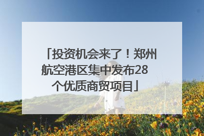 投资机会来了！郑州航空港区集中发布28个优质商贸项目