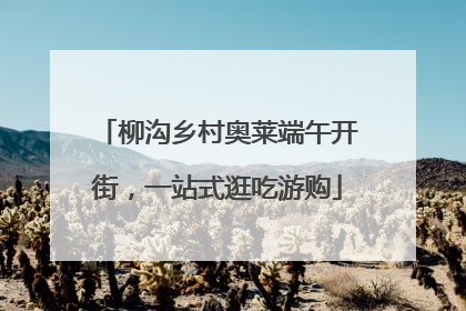 柳沟乡村奥莱端午开街，一站式逛吃游购