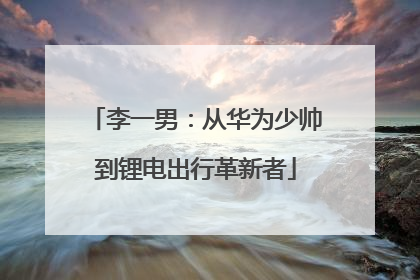 李一男：从华为少帅到锂电出行革新者