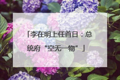 李在明上任首日：总统府“空无一物”
