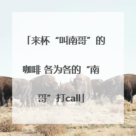 来杯“叫南哥”的咖啡 各为各的“南哥”打call