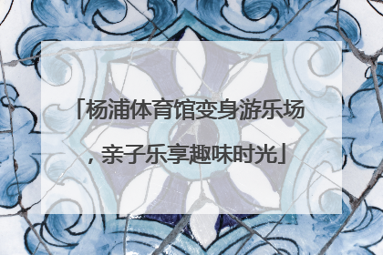 杨浦体育馆变身游乐场，亲子乐享趣味时光