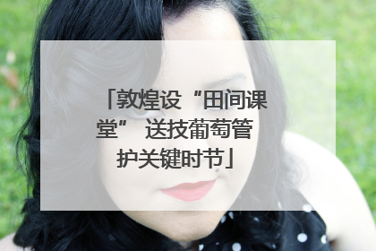 敦煌设“田间课堂” 送技葡萄管护关键时节