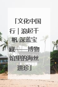 文化中国行｜浪起千帆 深蓝宝藏——博物馆里的海丝遗珍