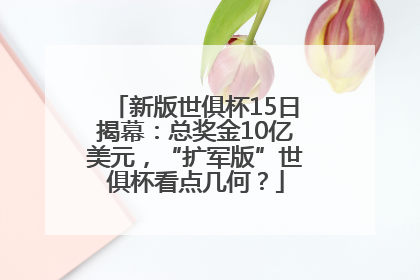 新版世俱杯15日揭幕：总奖金10亿美元，“扩军版”世俱杯看点几何？