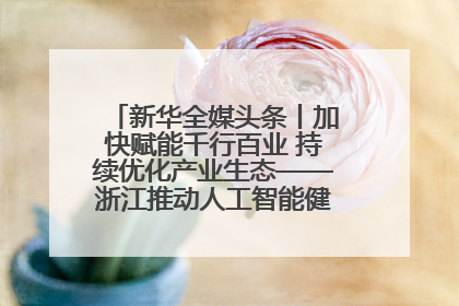 新华全媒头条丨加快赋能千行百业 持续优化产业生态——浙江推动人工智能健康有序发展观察