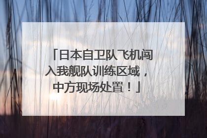 日本自卫队飞机闯入我舰队训练区域，中方现场处置！