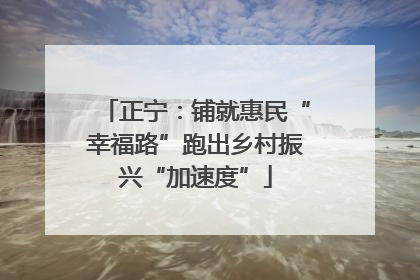 正宁：铺就惠民“幸福路”跑出乡村振兴“加速度”
