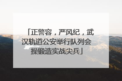 正警容，严风纪，武汉轨道公安举行队列会操锻造实战尖兵