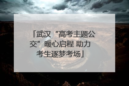 武汉“高考主题公交”暖心启程 助力考生逐梦考场