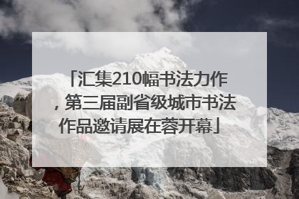 汇集210幅书法力作，第三届副省级城市书法作品邀请展在蓉开幕