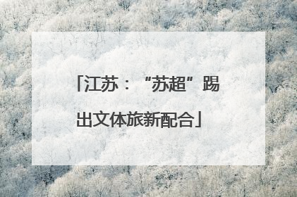江苏：“苏超”踢出文体旅新配合