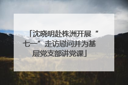 沈晓明赴株洲开展“七一”走访慰问并为基层党支部讲党课