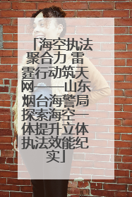 海空执法聚合力 雷霆行动筑天网——山东烟台海警局探索海空一体提升立体执法效能纪实