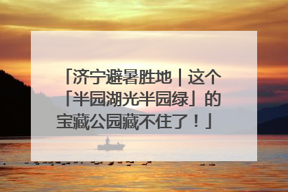 济宁避暑胜地｜这个「半园湖光半园绿」的宝藏公园藏不住了！