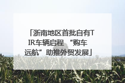 浙南地区首批自有TIR车辆启程 “购车远航”助推外贸发展