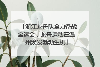 浙江龙舟队全力备战全运会，龙舟运动在温州焕发勃勃生机