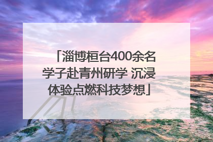 淄博桓台400余名学子赴青州研学 沉浸体验点燃科技梦想