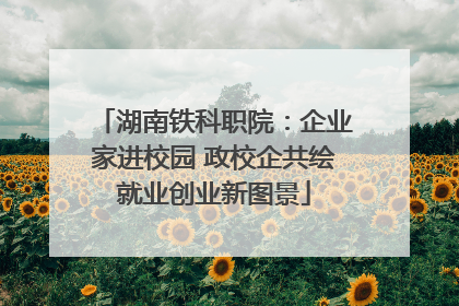 湖南铁科职院：企业家进校园 政校企共绘就业创业新图景