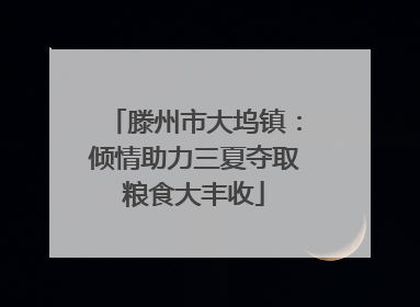 滕州市大坞镇：倾情助力三夏夺取粮食大丰收