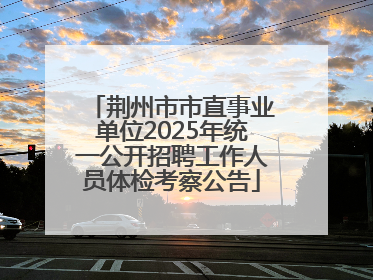 荆州市市直事业单位2025年统一公开招聘工作人员体检考察公告