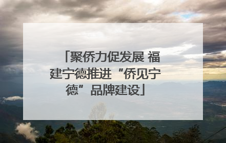 聚侨力促发展 福建宁德推进“侨见宁德”品牌建设