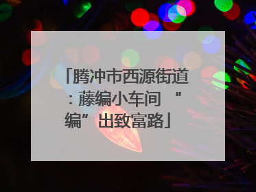腾冲市西源街道：藤编小车间 “编”出致富路