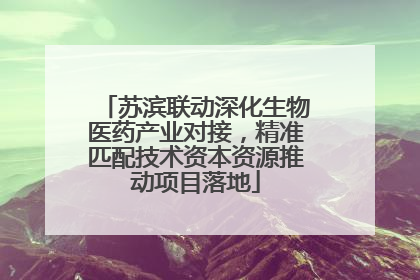 苏滨联动深化生物医药产业对接，精准匹配技术资本资源推动项目落地