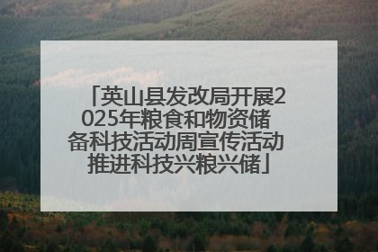 英山县发改局开展2025年粮食和物资储备科技活动周宣传活动 推进科技兴粮兴储