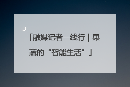 融媒记者一线行｜果蔬的“智能生活”