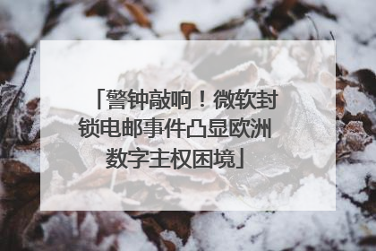 警钟敲响！微软封锁电邮事件凸显欧洲数字主权困境