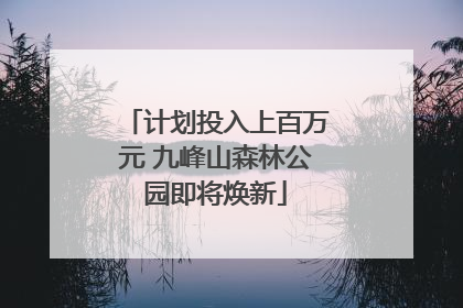 计划投入上百万元 九峰山森林公园即将焕新